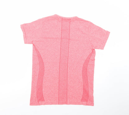 Preloved Dunnes Stores Womens Pink  Nylon Pullover T-Shirt Size M Crew Neck Pullover - Back