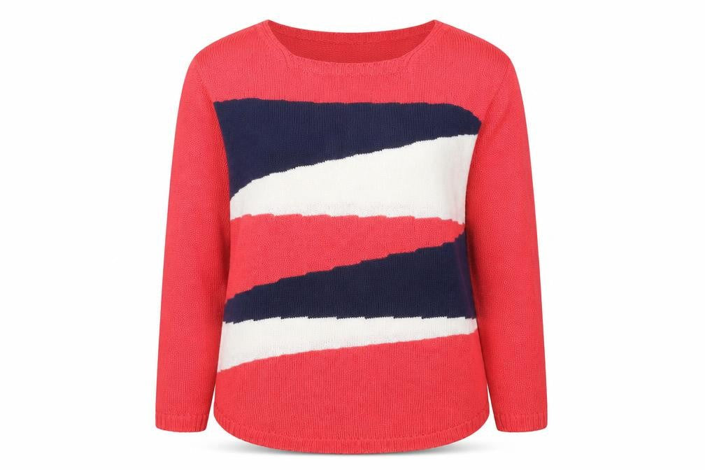 Gerard Womens Pink Crew Neck  Acrylic Pullover Jumper Size M   - Abstract