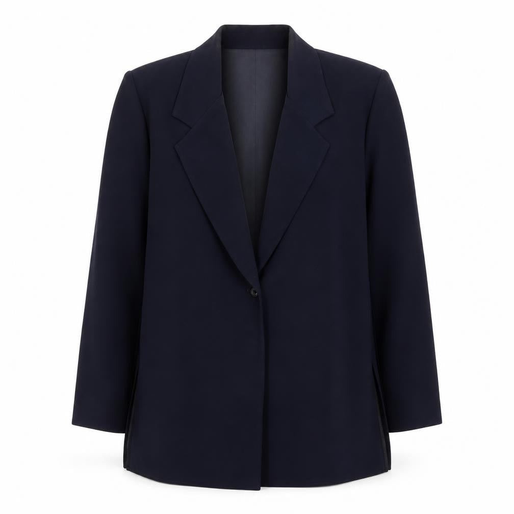 Spice Womens Blue  Polyester Jacket Blazer Size 12
