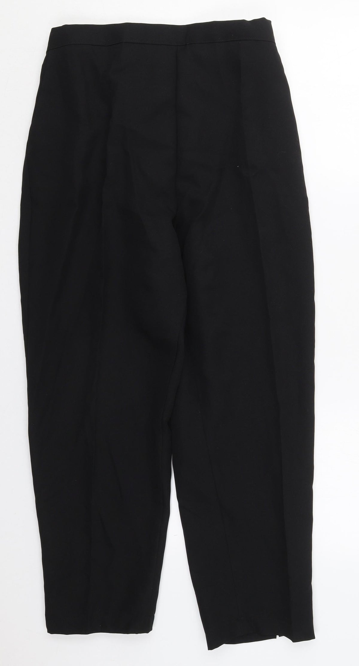 Preworn Womens Black  Polyester Trousers  Size 30 in L25 in Regular