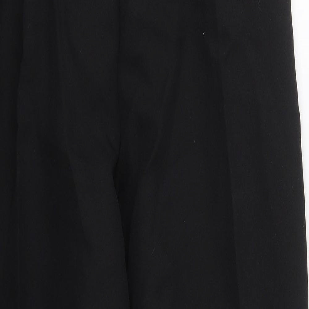 Preworn Womens Black  Polyester Trousers  Size 30 in L25 in Regular