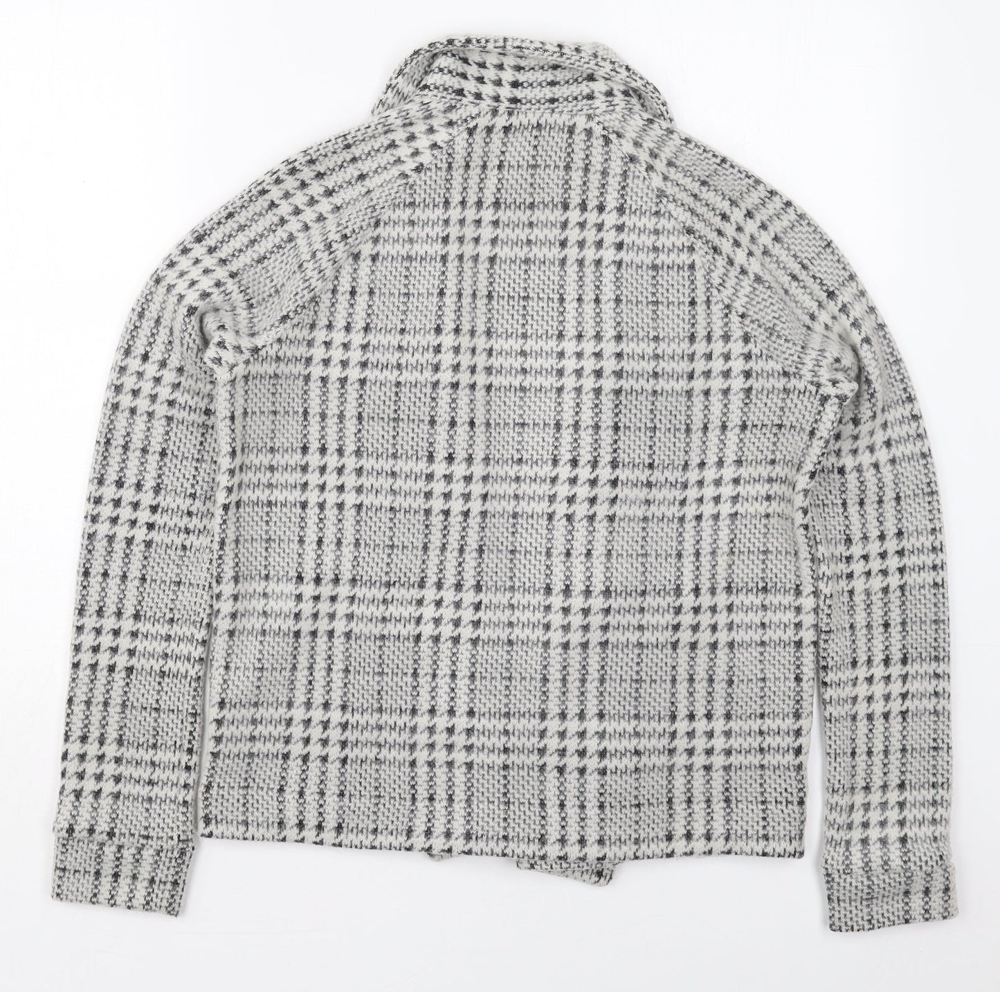 NEXT Womens Grey Check  Jacket Coatigan Size 8