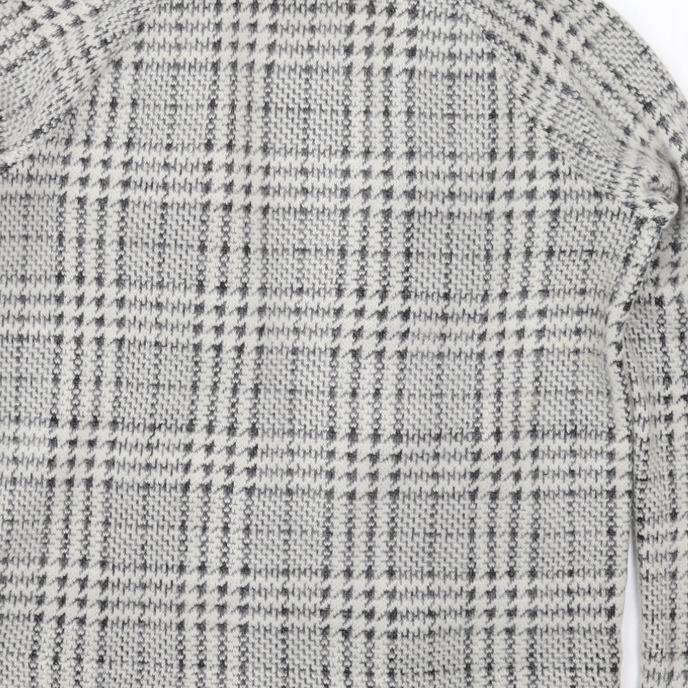 NEXT Womens Grey Check  Jacket Coatigan Size 8