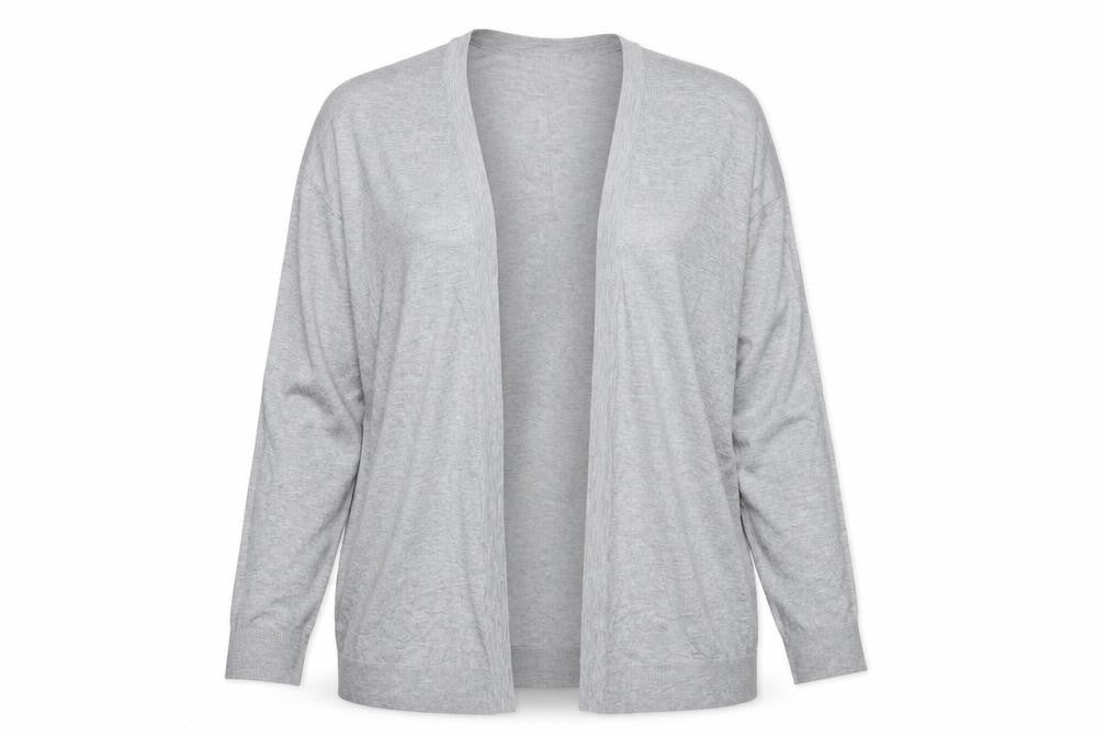 H&M Womens Grey V-Neck  Acrylic Cardigan Jumper Size L