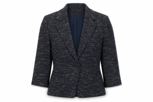Alex & Co Womens Blue  Cotton Jacket Blazer Size 12