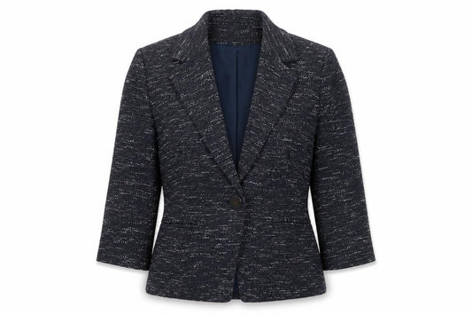 Alex & Co Womens Blue  Cotton Jacket Blazer Size 12