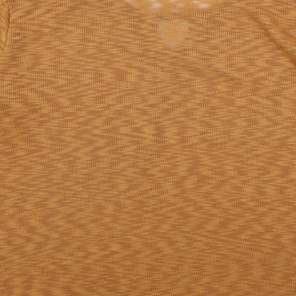 Natura Womens Orange  Polyester Basic T-Shirt Size 2XL Round Neck