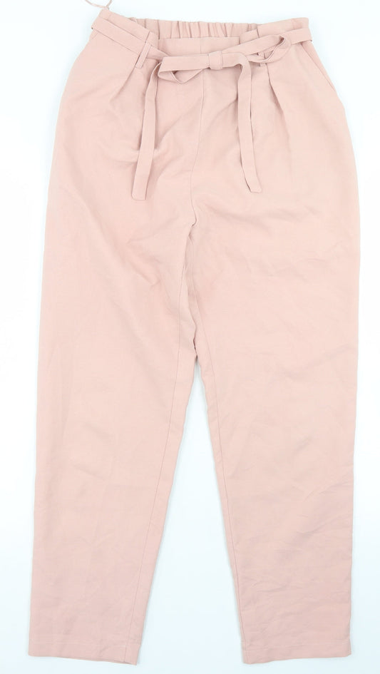 Lexie & Lola Womens Pink  Polyester Trousers  Size 12 L26 in Regular