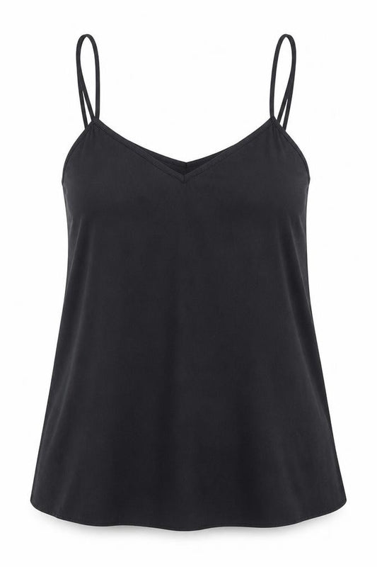 River Island Womens Black Animal Print Polyester Camisole Blouse Size 10 Round Neck