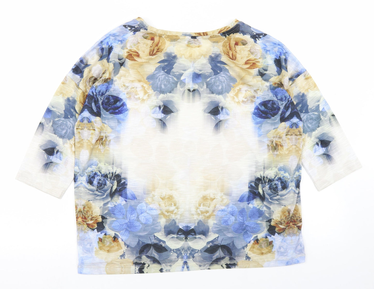 NEXT Womens Multicoloured Floral Polyester Basic T-Shirt Size 8 Round Neck
