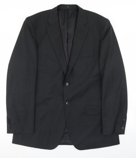Linea Mens Black  Polyester Jacket Blazer Size 42