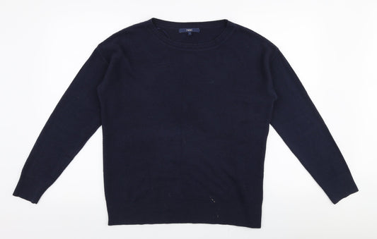 NEXT Womens Blue Round Neck  Acrylic Pullover Jumper Size 12