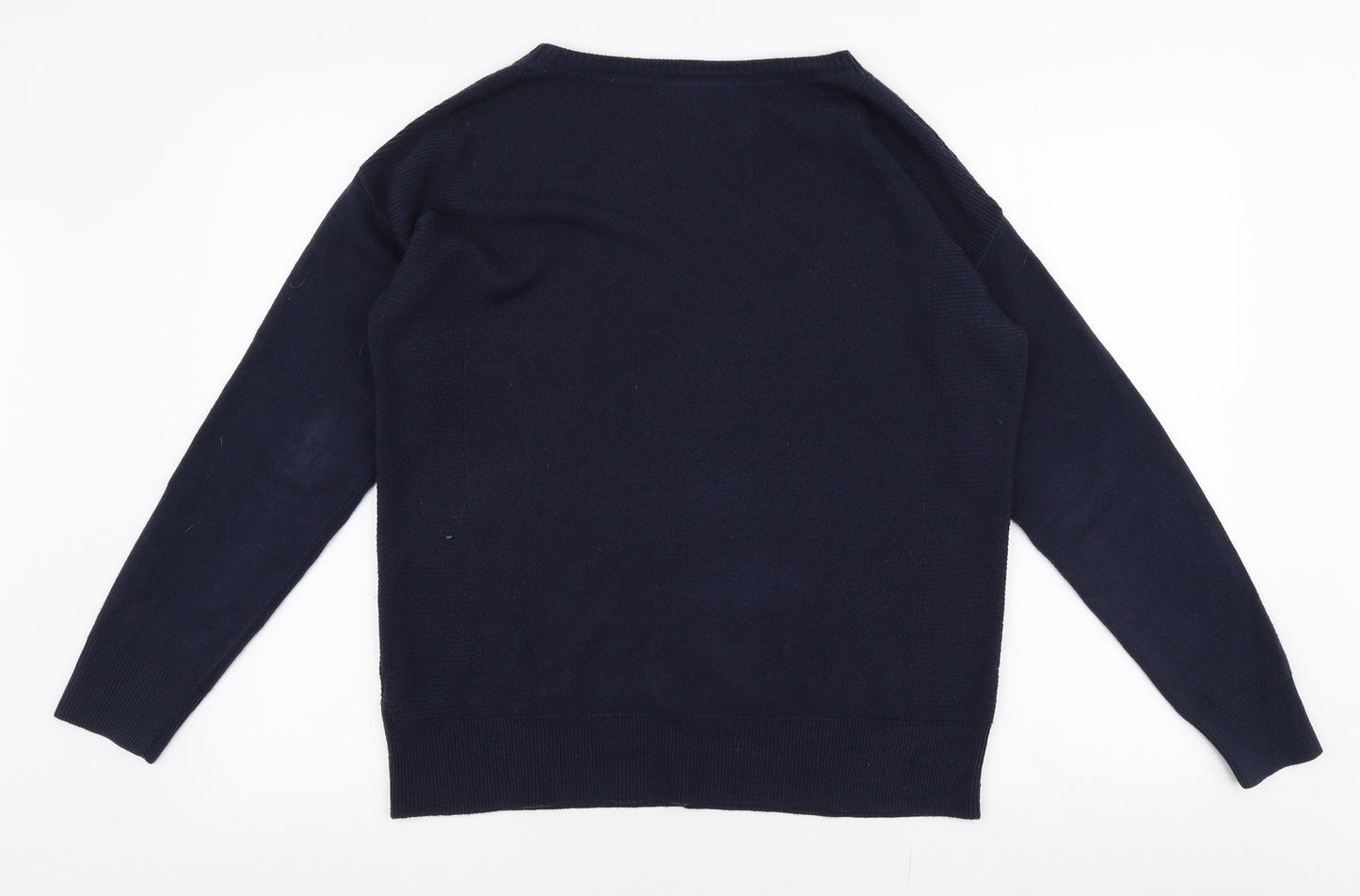 NEXT Womens Blue Round Neck  Acrylic Pullover Jumper Size 12