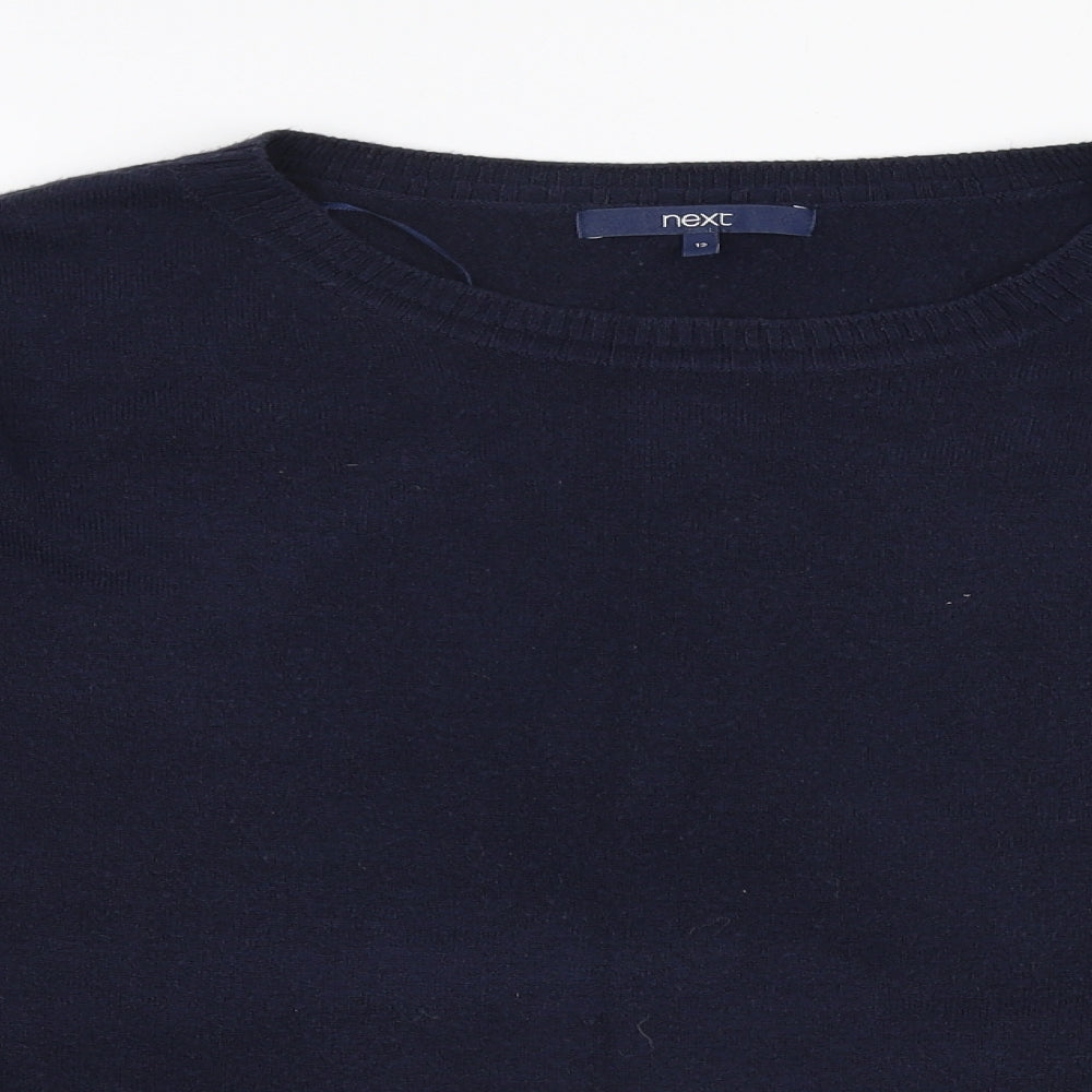 NEXT Womens Blue Round Neck  Acrylic Pullover Jumper Size 12