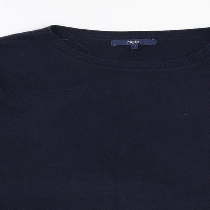 Next Womens Blue Round Neck  Acrylic Pullover Jumper Size 12