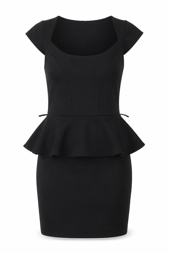 Exhibit Womens Black  Polyester Bodycon  Size 8  Round Neck Pullover