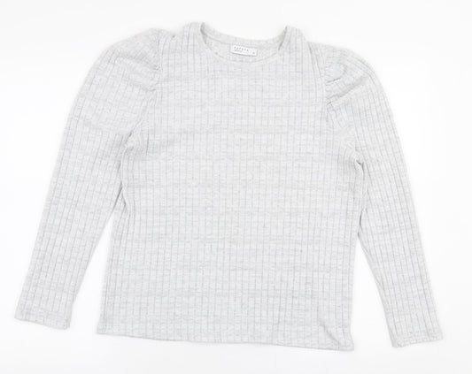 Papaya Womens Grey Round Neck  Polyester Pullover Jumper Size 14