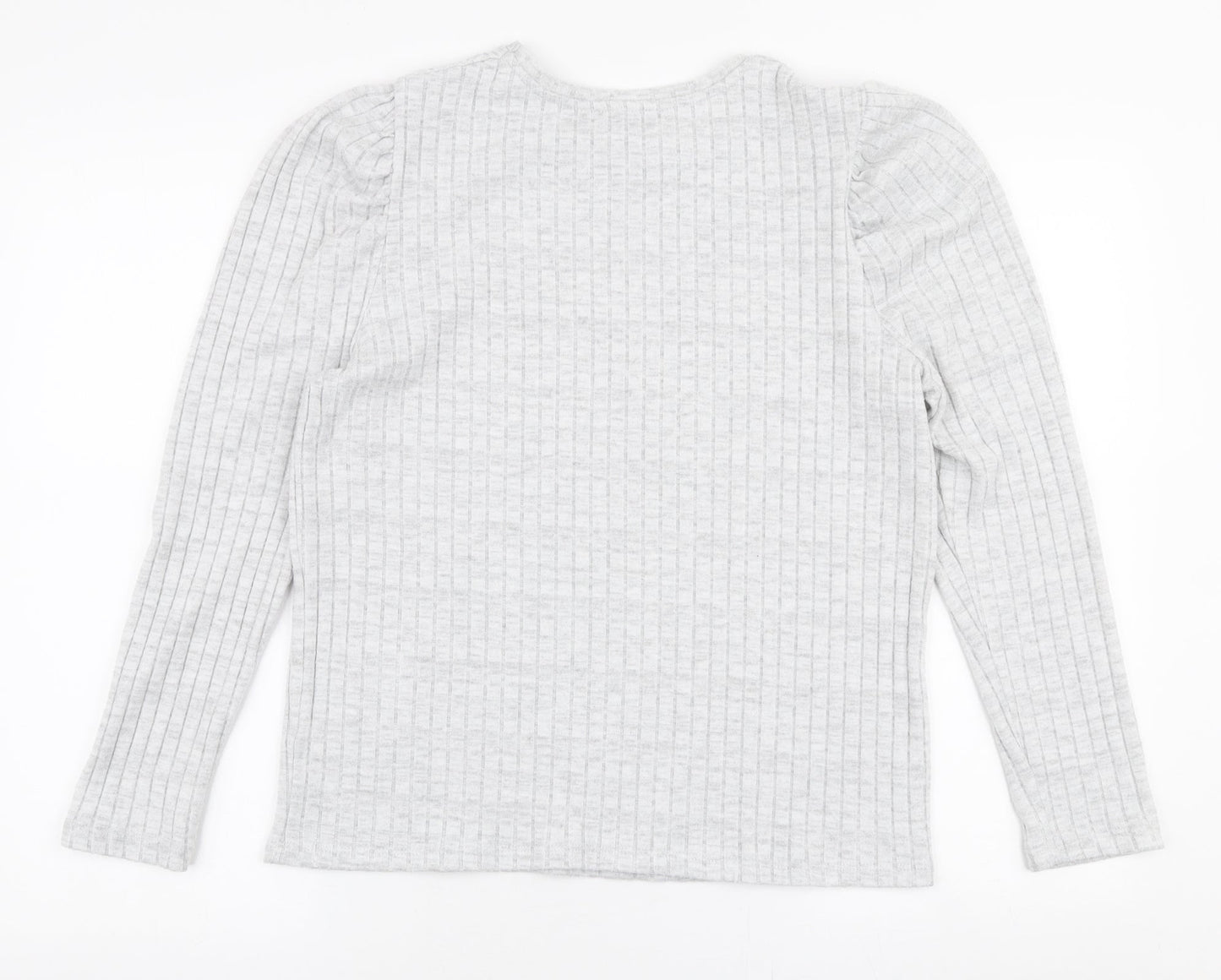 Papaya Womens Grey Round Neck  Polyester Pullover Jumper Size 14