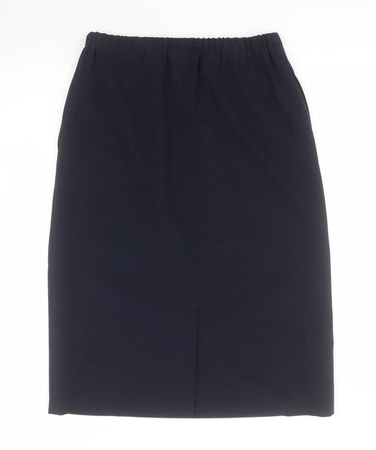 Habella Womens Blue  Polyester Straight & Pencil Skirt Size 12