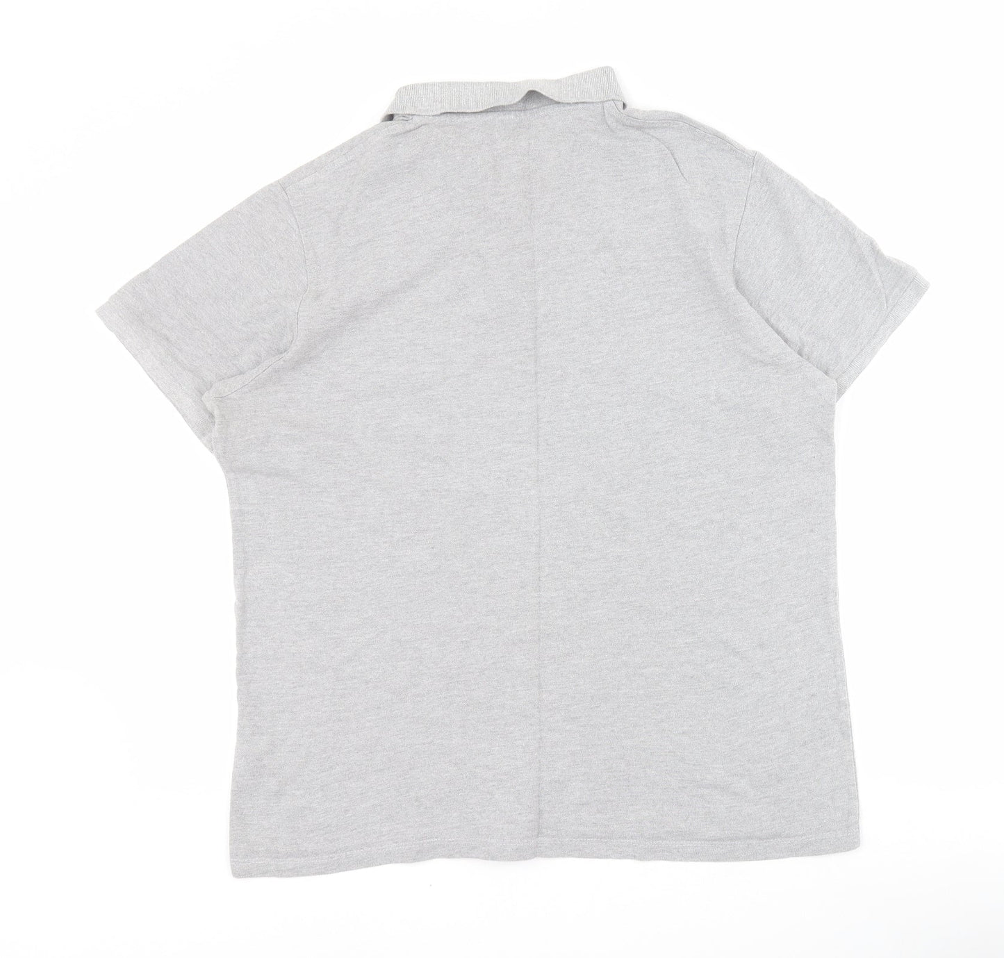 Primark Mens Grey  Cotton  Polo Size XL Collared Button