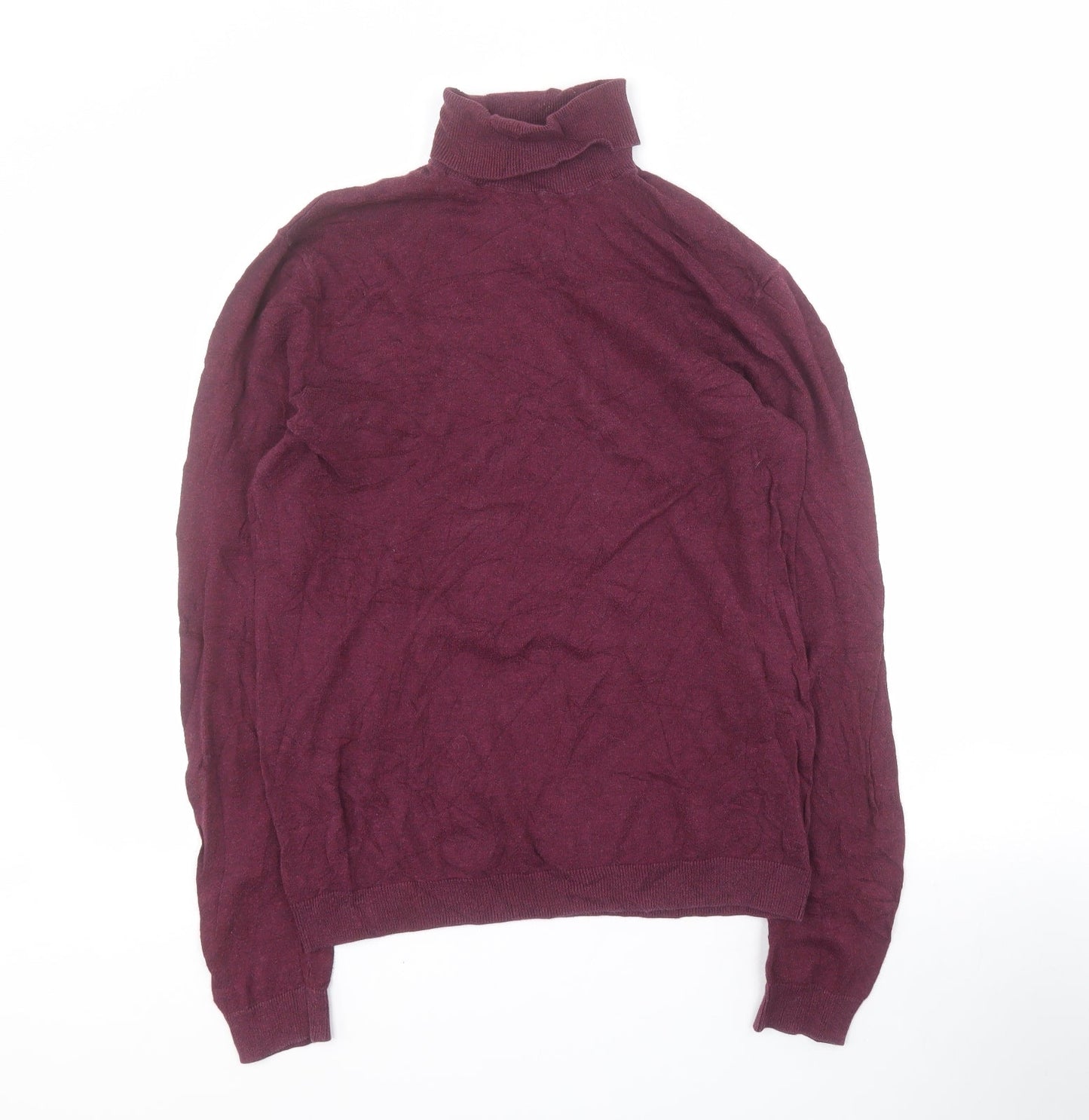 ASOS Womens Red Roll Neck  100% Cotton Pullover Jumper Size S