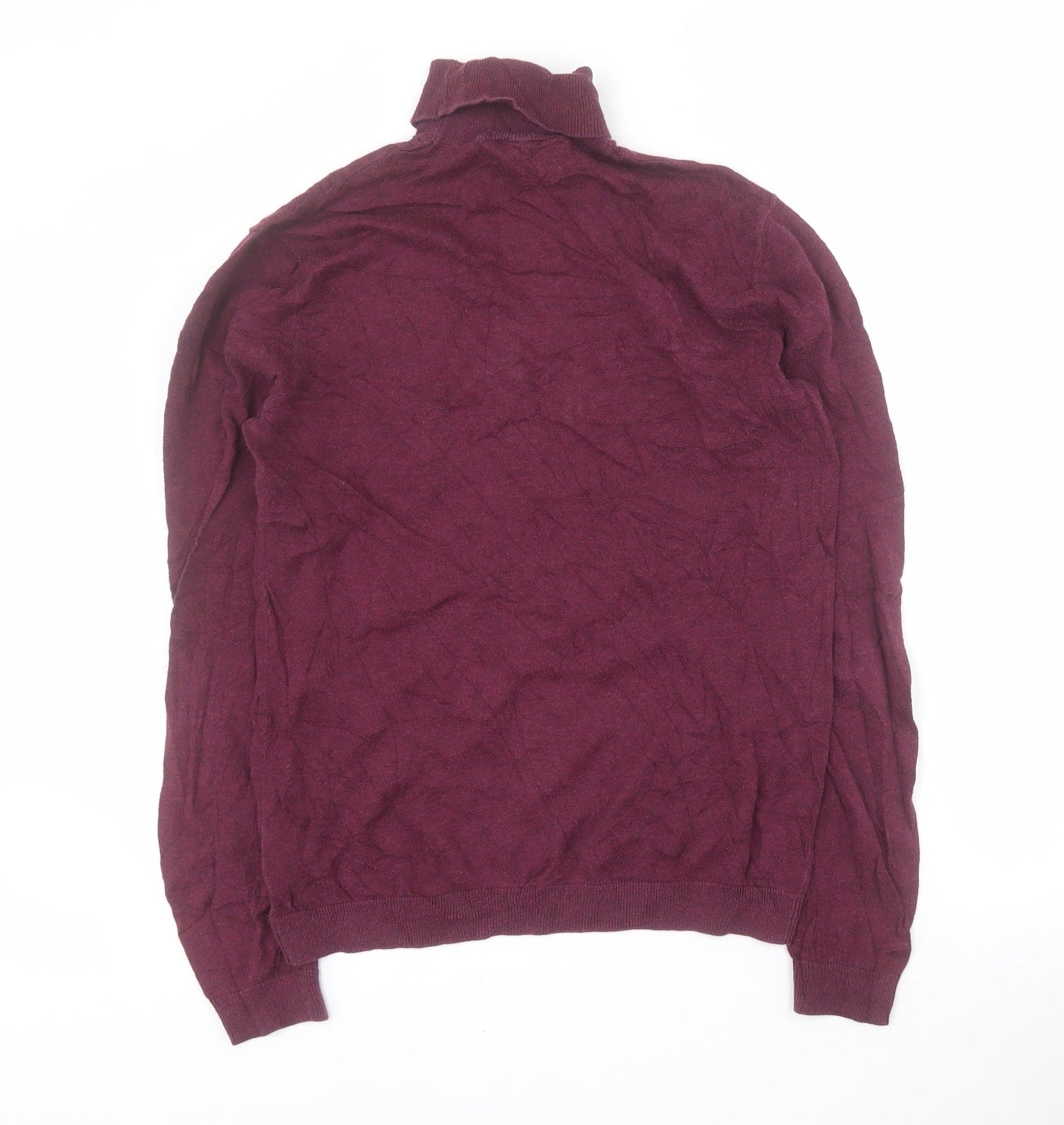 ASOS Womens Red Roll Neck  100% Cotton Pullover Jumper Size S