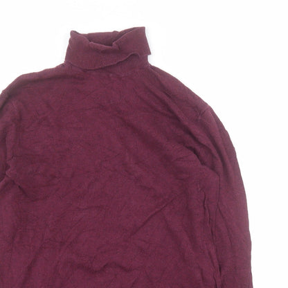 ASOS Womens Red Roll Neck  100% Cotton Pullover Jumper Size S