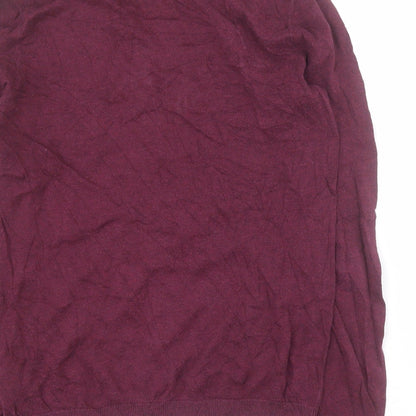 ASOS Womens Red Roll Neck  100% Cotton Pullover Jumper Size S
