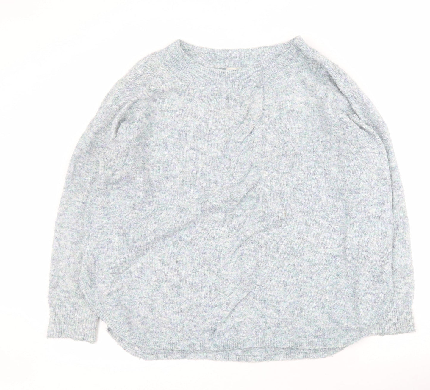 Marks and Spencer Womens Blue Round Neck  Acrylic Pullover Jumper Size 12