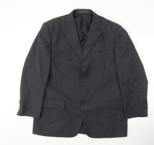 Knight & Asprey Mens Grey  Polyester Jacket Suit Jacket Size L