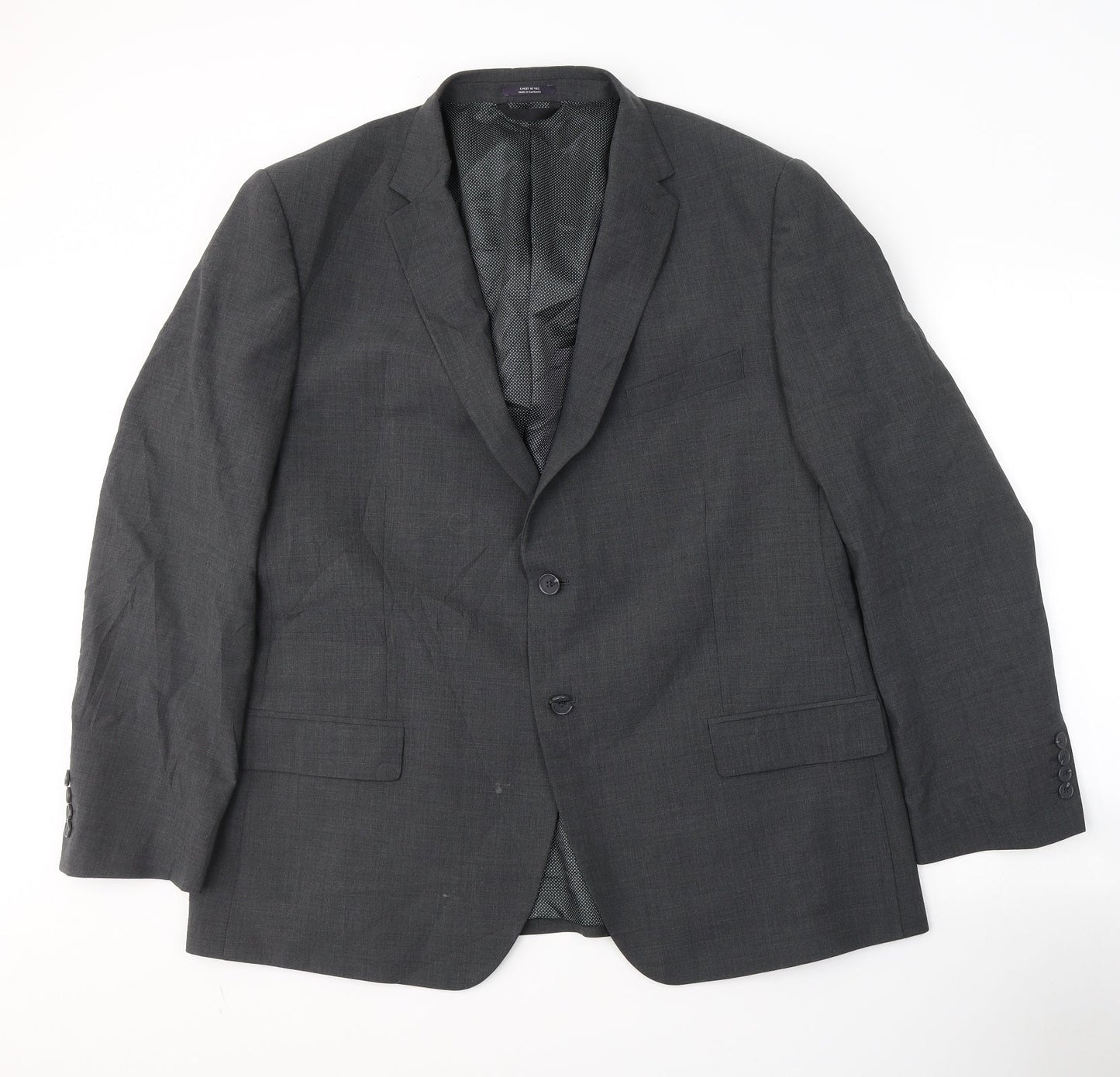Marks and Spencer Mens Grey  Polyester Jacket Suit Jacket Size XL