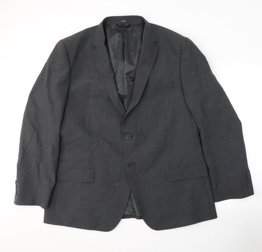 Marks and Spencer Mens Grey  Polyester Jacket Suit Jacket Size XL