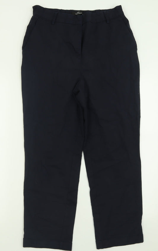 n3xt Womens Black  Polyester Trousers  Size 12 L26 in Regular Hook & Eye