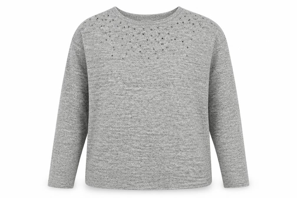 TU Womens Grey Crew Neck  Polyester Pullover Jumper Size 8