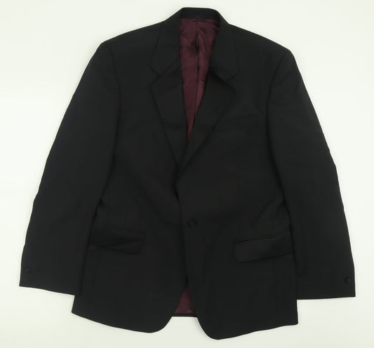 Skopes Mens Black  Polyester Jacket Suit Jacket Size 38
