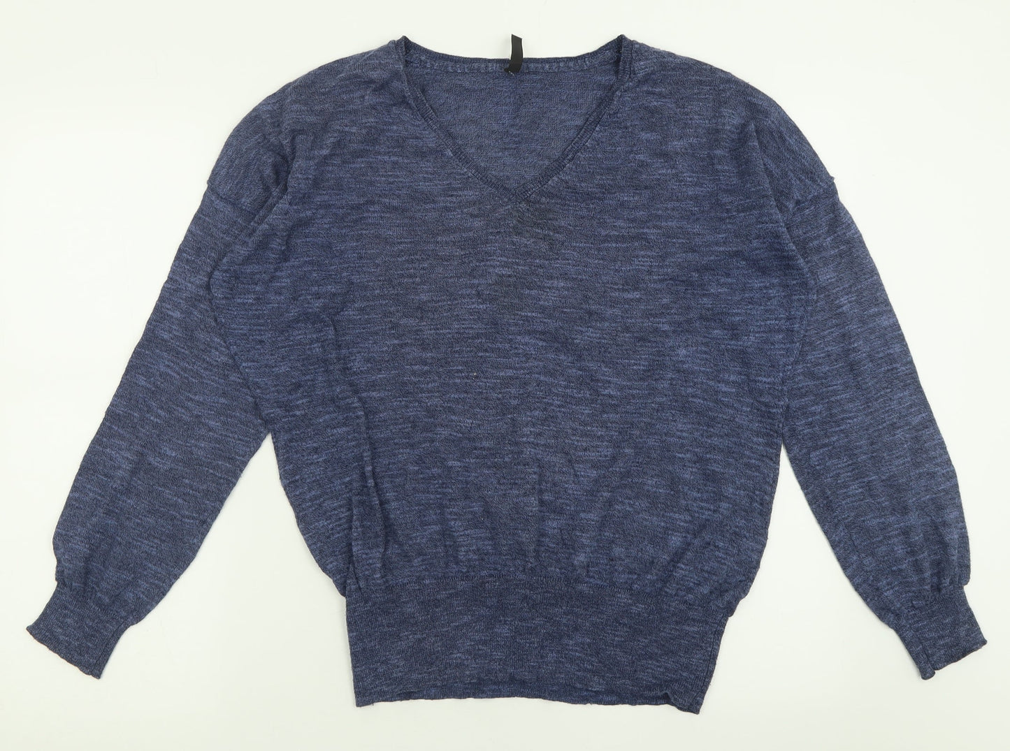 Woolworths Womens Blue V-Neck  Viscose Pullover Jumper Size S