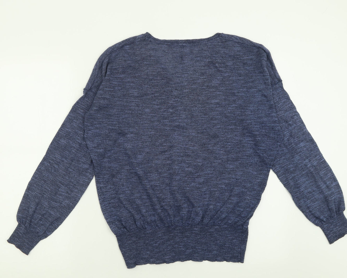 Woolworths Womens Blue V-Neck  Viscose Pullover Jumper Size S