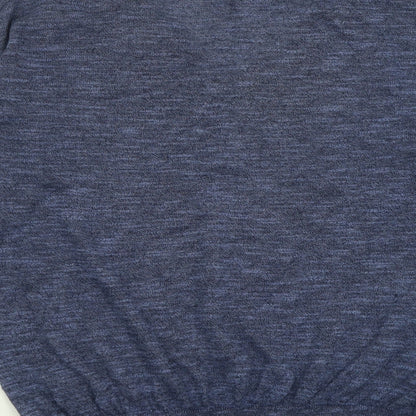 Woolworths Womens Blue V-Neck  Viscose Pullover Jumper Size S