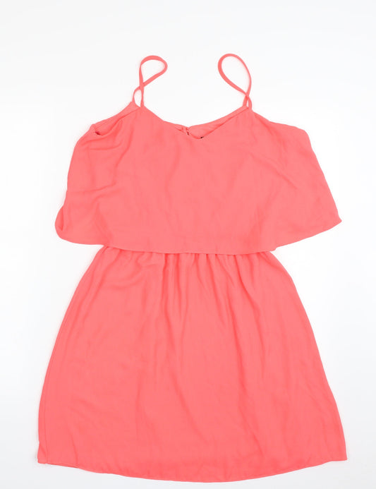 Atmosphere Womens Pink  Polyester Skater Dress  Size 12  Off the Shoulder Pullover