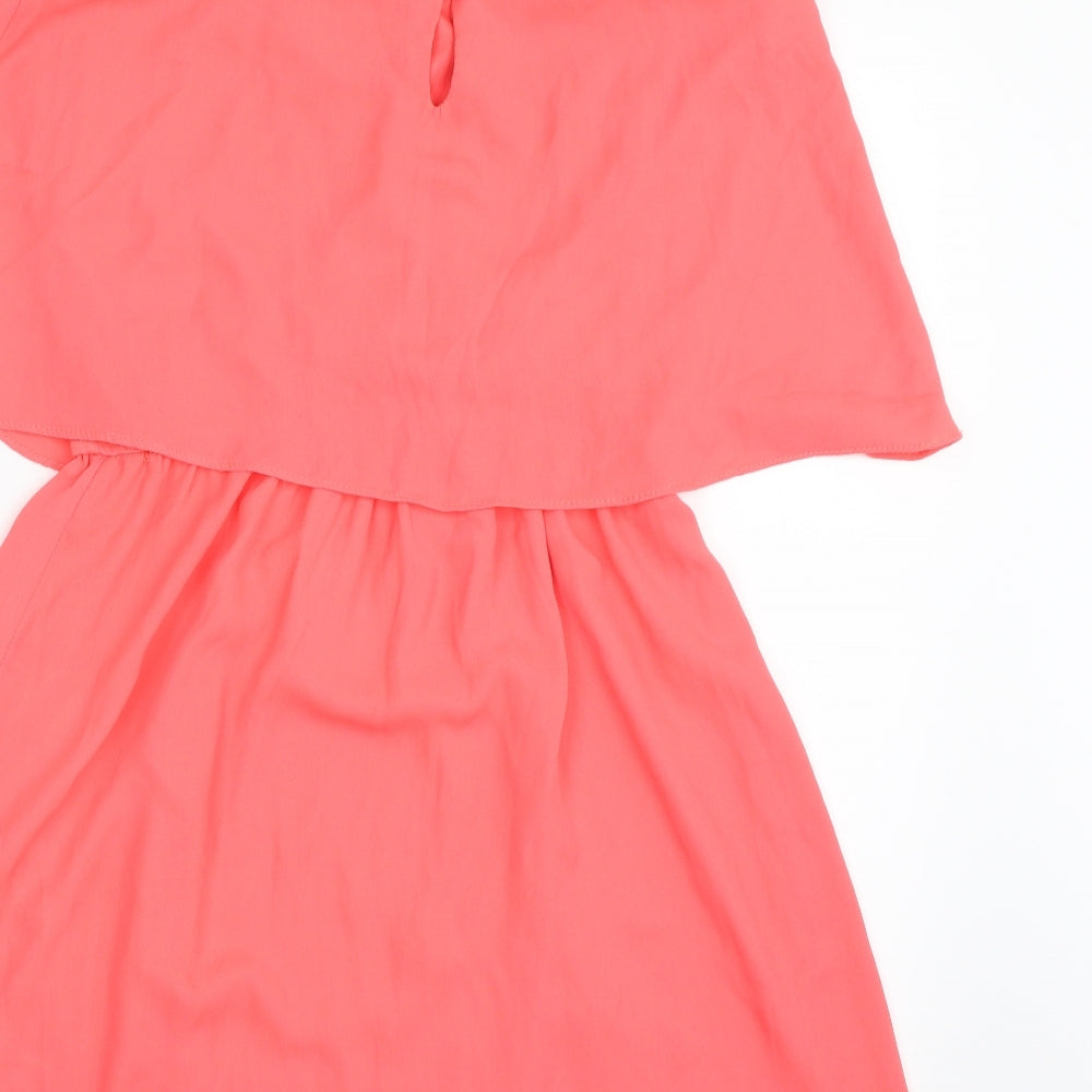 Atmosphere Womens Pink  Polyester Skater Dress  Size 12  Off the Shoulder Pullover