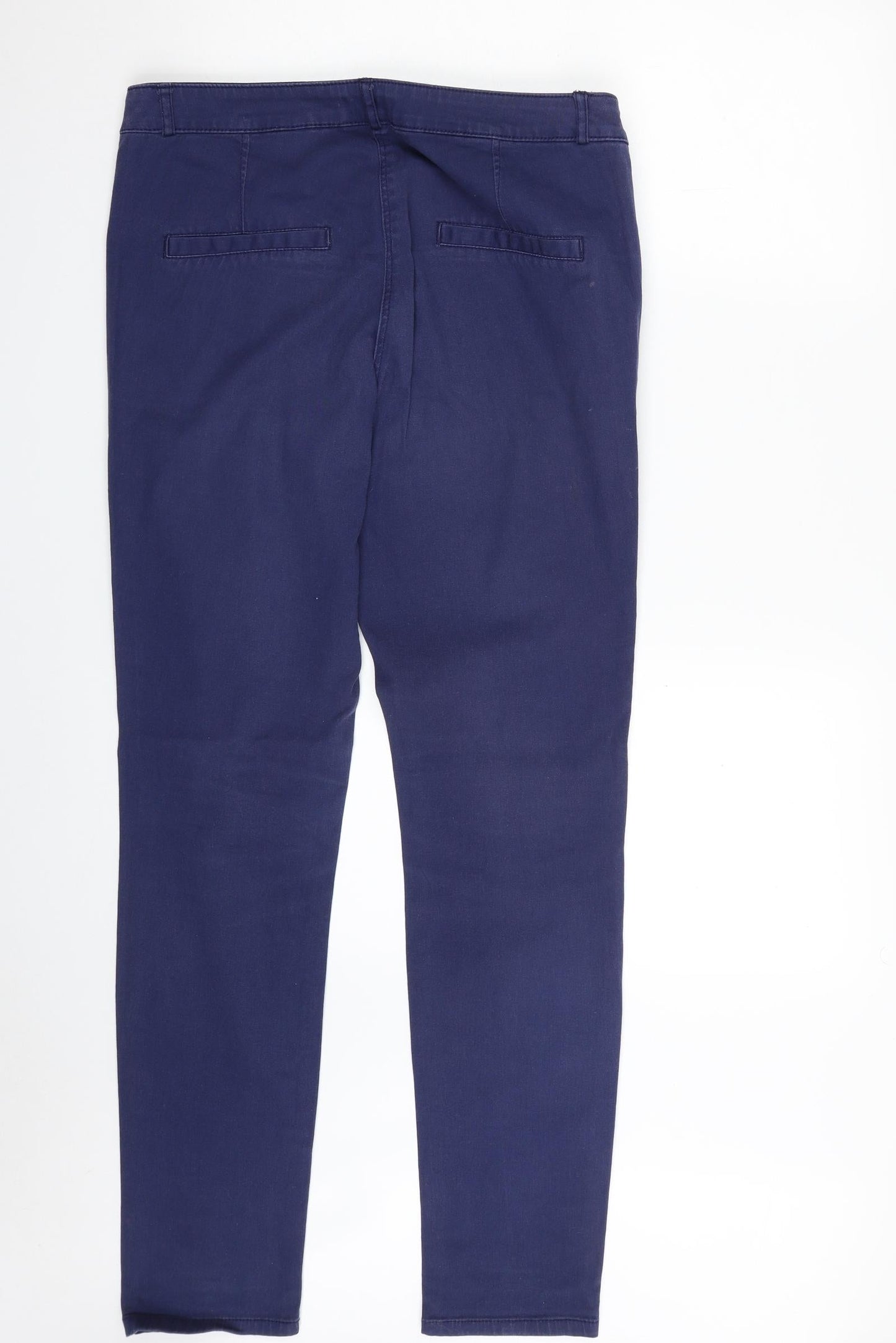 H&M Womens Blue  Cotton Jegging Jeans Size 14 L30 in Slim Zip