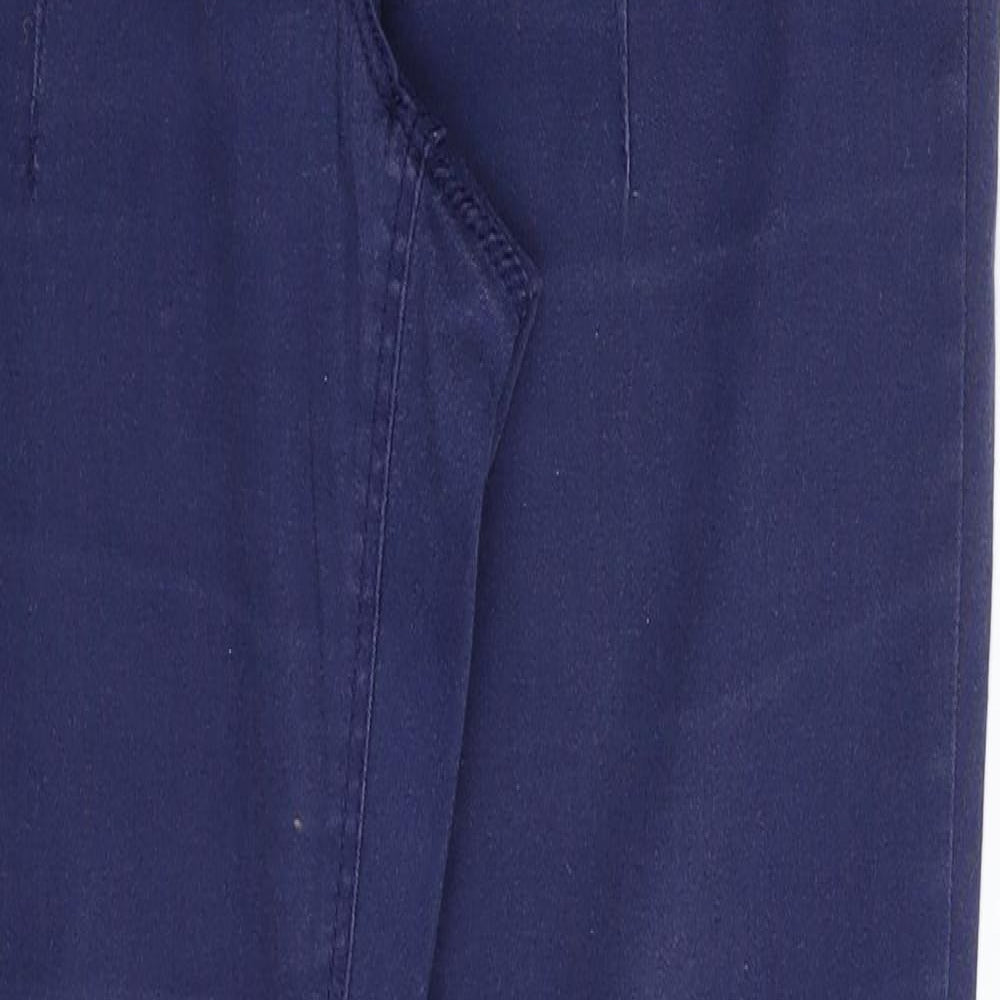 H&M Womens Blue  Cotton Jegging Jeans Size 14 L30 in Slim Zip