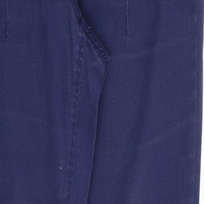 Preloved H&M Womens Blue  Cotton Jegging Jeans Size 14 L30 in Slim Zip - Detail