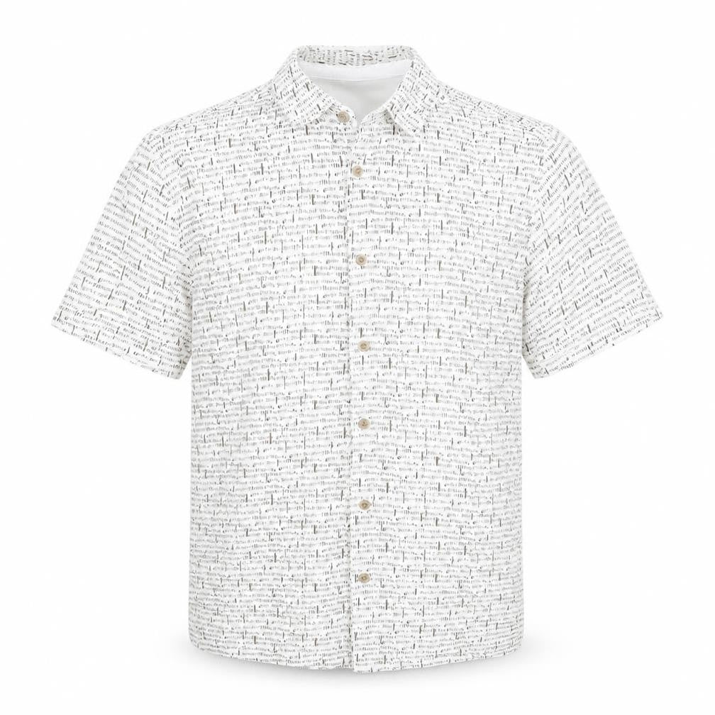 Easy  Mens Multicoloured Geometric Cotton  Button-Up Size L Collared