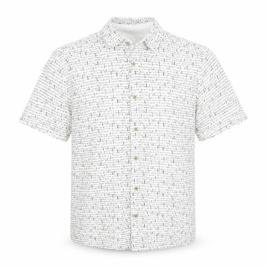 Easy  Mens Multicoloured Geometric Cotton  Button-Up Size L Collared