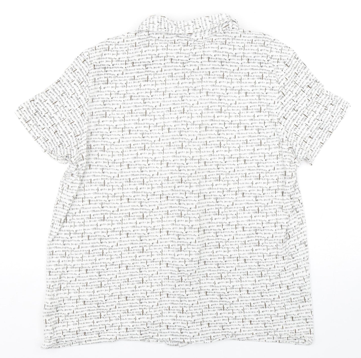 Easy  Mens Multicoloured Geometric Cotton  Button-Up Size L Collared