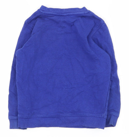 Tu Boys Blue  Cotton Pullover Sweatshirt Size 4 Years  Pullover - School wear