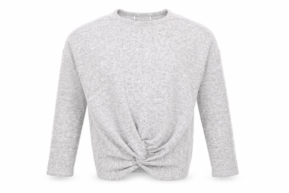 Primark Girls Grey Crew Neck  Polyester Pullover Jumper Size 7-8 Years