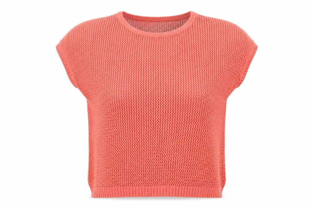 ESMARA Womens Orange Crew Neck  Acrylic Pullover Jumper Size L