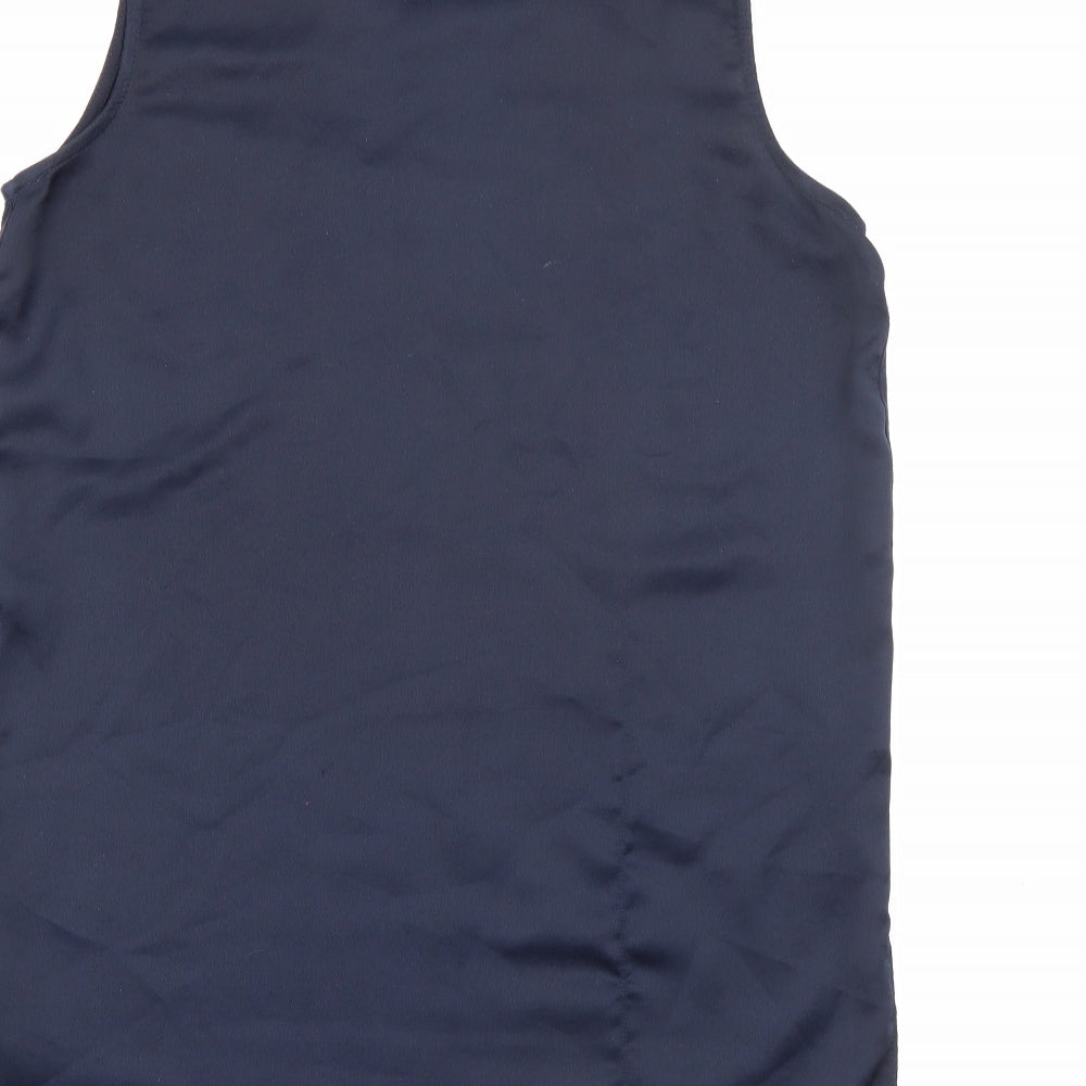 New Look Womens Blue  Viscose Camisole Tank Size 10 Round Neck